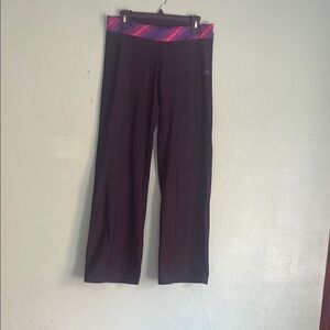 Adidas Black and Pink Athletic Leggings